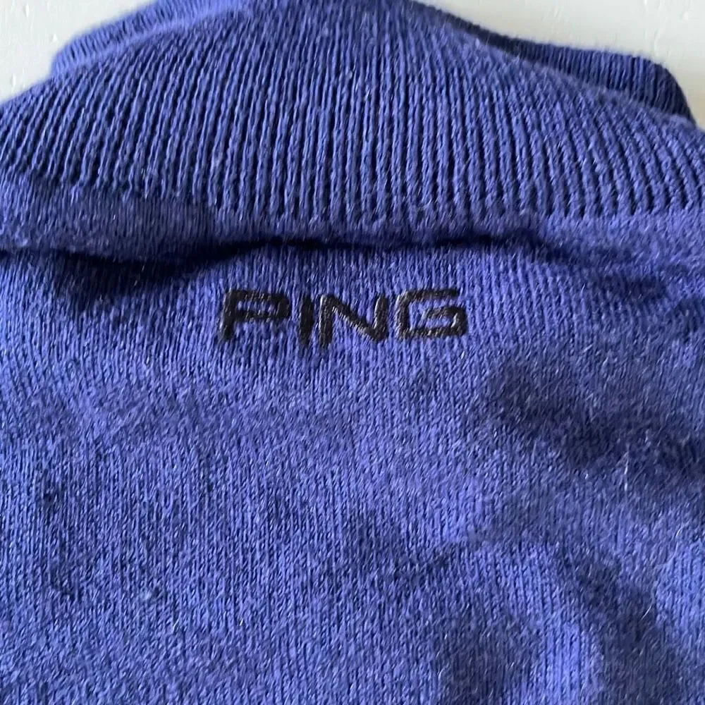 Ping Golf Coolmax Poly/Merino Wool 1/4 Zip Sweater Pullover Sz. M